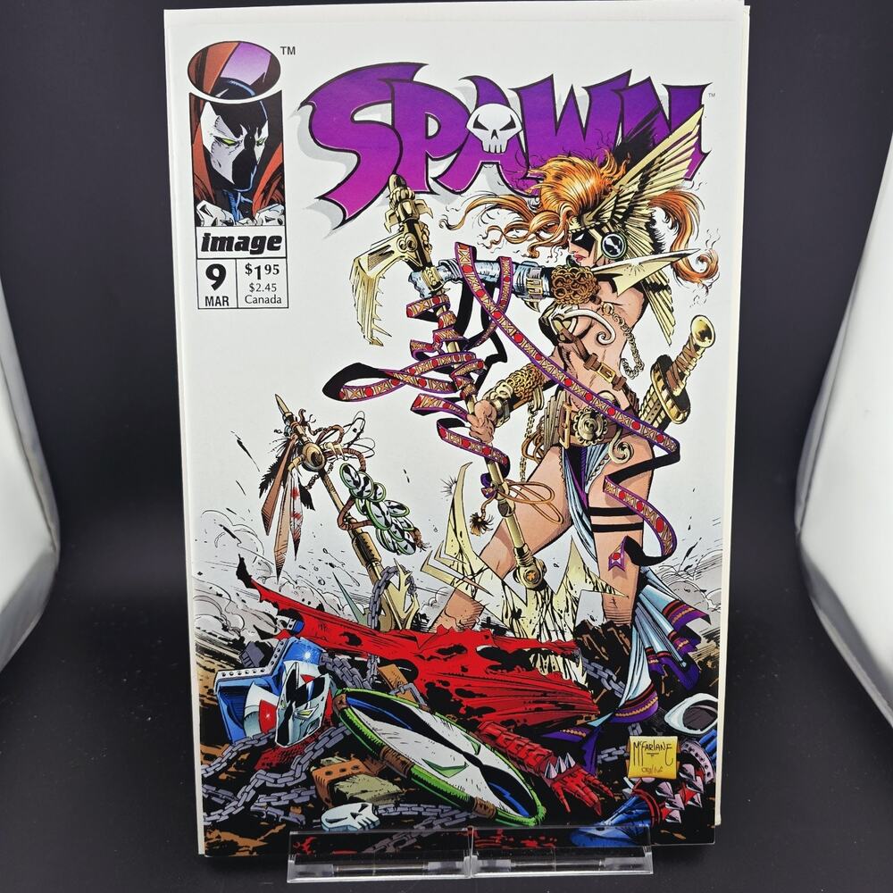 Spawn #9 (1993) NM 9.4+ 1st Angela & Medieval Spawn POSTER INTACT McFarlane